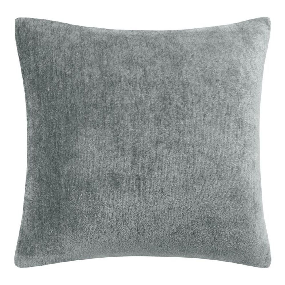 Chenille Throw Pillow Covers Cushion Water Repellent 18"x18" Light Gray
